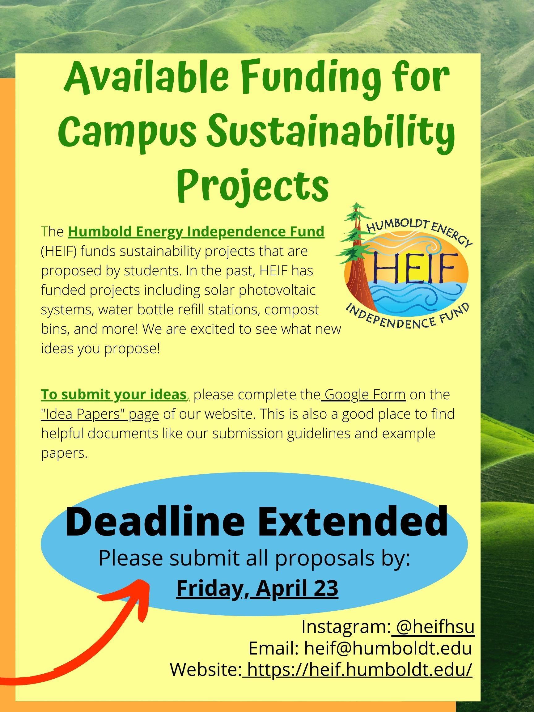 Deadline Extended: Please submit all proposals by Friday, April 23.